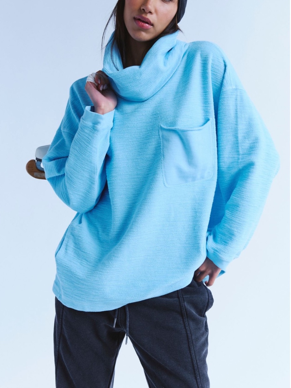 NWT Free People Lunar Layer in Bright Blue